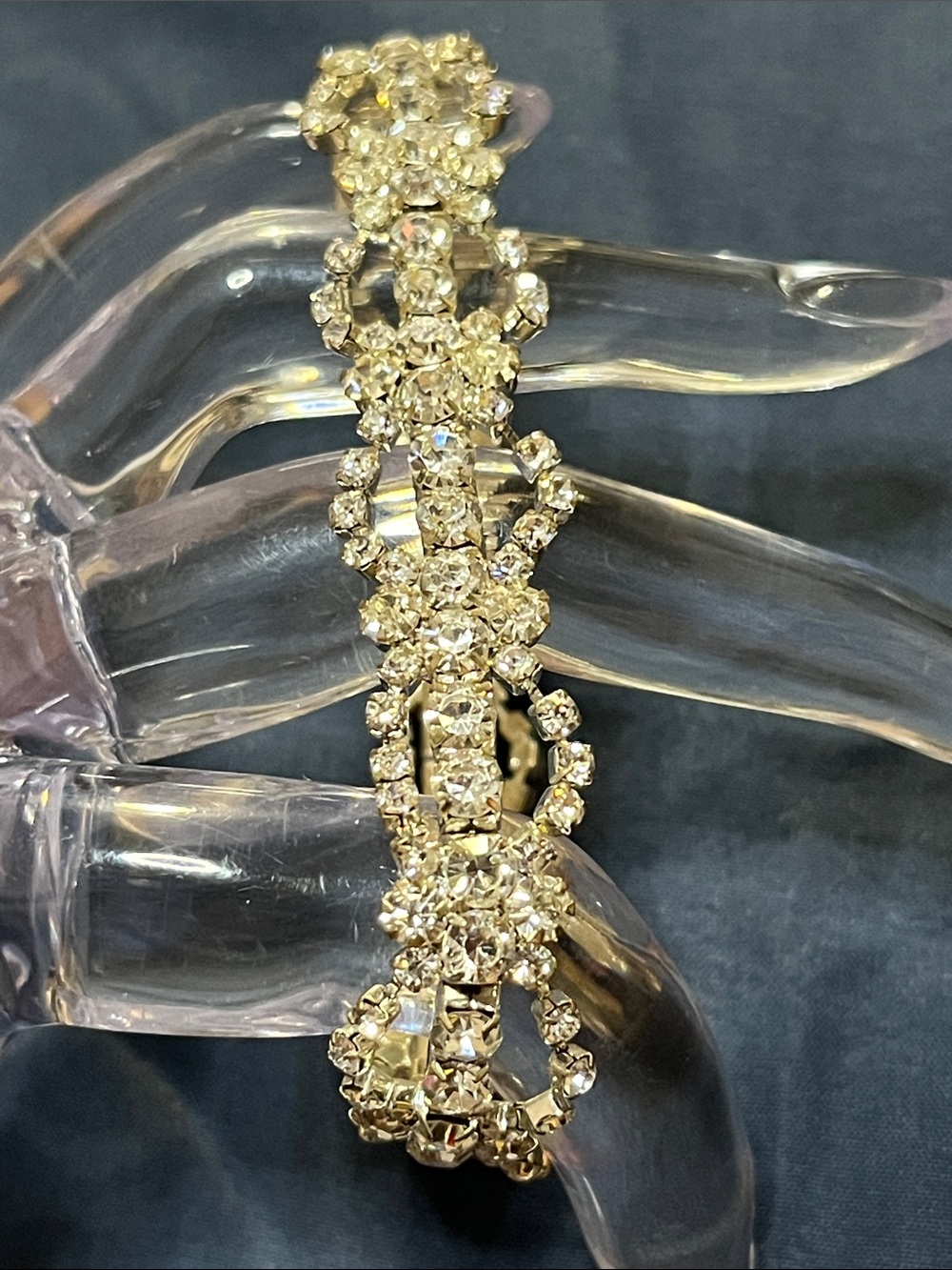 Gold-Tone Crystal Link Bracelet for Women